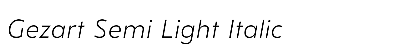 Gezart Semi Light Italic